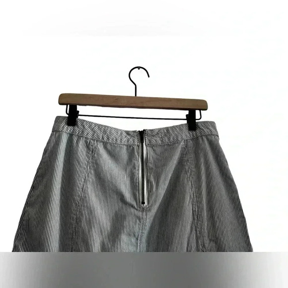 Anthropologie Pilcro & The Letterpress Blue White Pinstripe Mini Skirt Size 8 - Picture 7 of 16